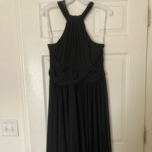 David’s Bridal Halter Neck Bridesmaid Dress- Black Size 14